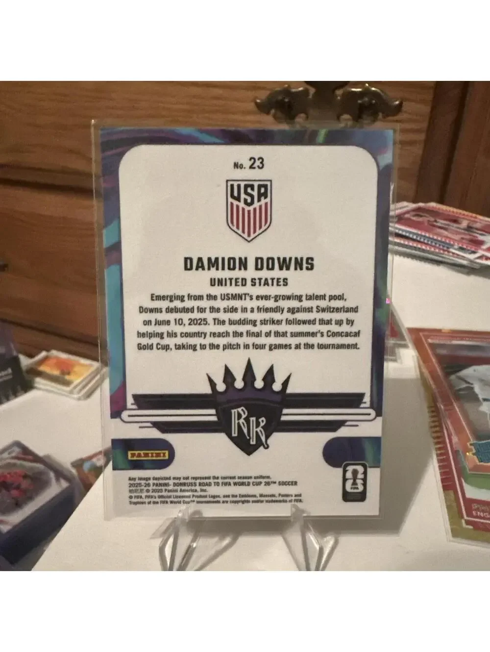 2025-26 Donruss Road To FIFA World Cup Damion Downs Red Rookie Kings #23 SSP